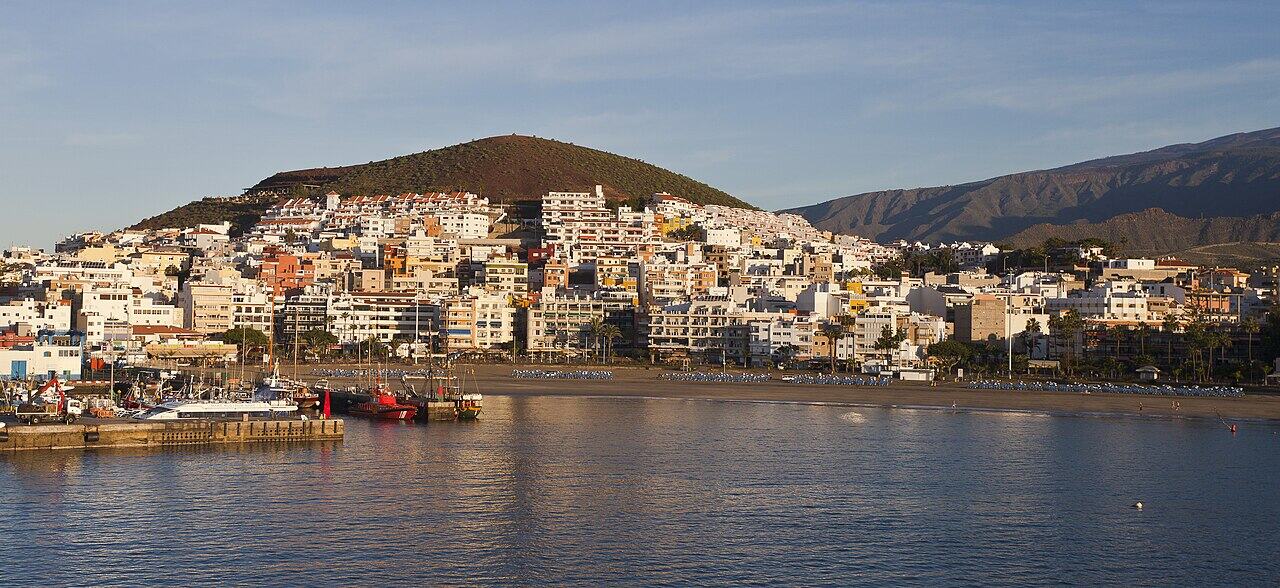 Los Cristianos vu depuis la baie, Tenerife